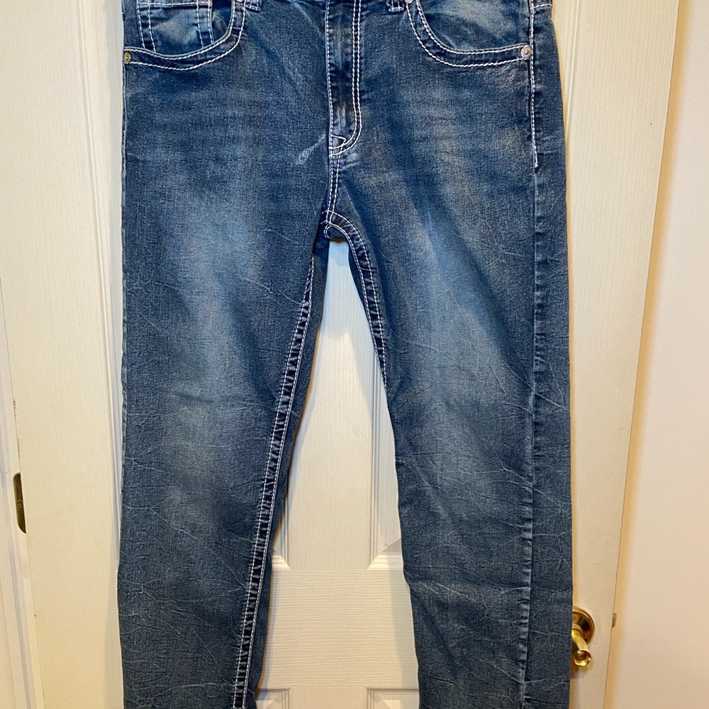 True Luck Blue Men's Straight Jeans